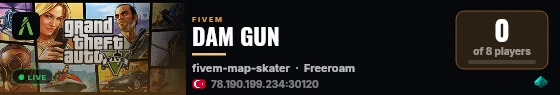 DAM GUN live status badge