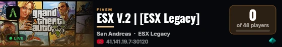 ESX V.2 | [ESX Legacy] live status badge