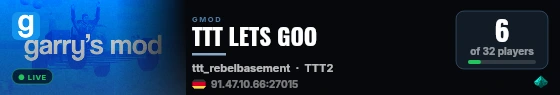 TTT LETS GOO live status badge
