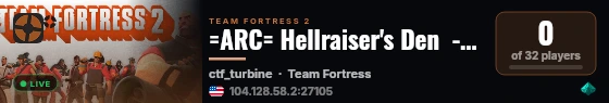 =ARC= Hellraiser's Den  - 35% Crits - Fast Respawn - Nades live status badge