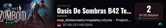 Oasis De Sombras B42 Test Server live status badge