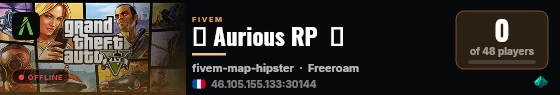 ⚡ Aurious RP  ⚡ live status badge
