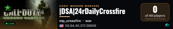 |DSA|24rDailyCrossfire live status badge