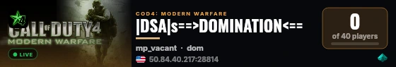 |DSA|s==>DOMINATION<== live status badge