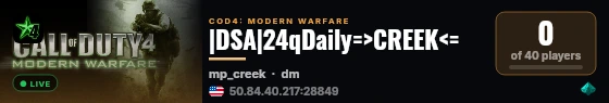 |DSA|24qDaily=>CREEK<= live status badge