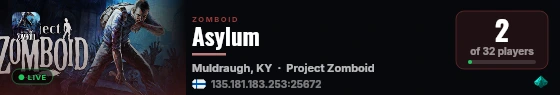 Asylum live status badge