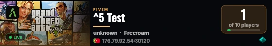 ^5 Test live status badge