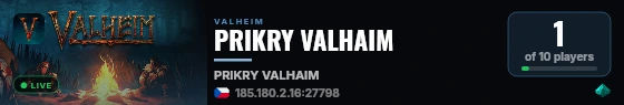 PRIKRY VALHAIM live status badge