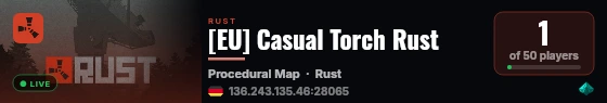 [EU] Casual Torch Rust live status badge