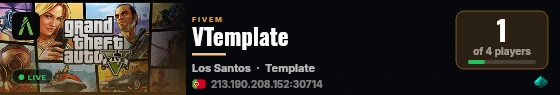 VTemplate live status badge