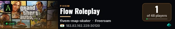 Flow Roleplay live status badge