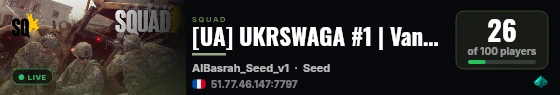 [UA] UKRSWAGA #1 | Vanilla | discord.gg/ukrswaga live status badge