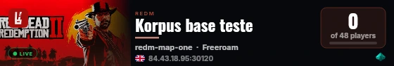 Korpus base teste live status badge