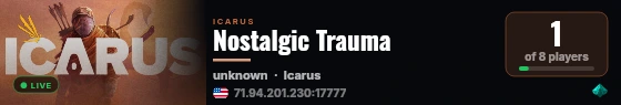 Nostalgic Trauma live status badge