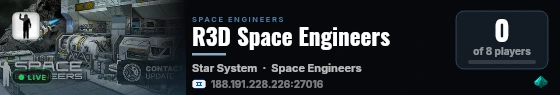 R3D Space Engineers live status badge