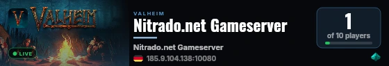 Nitrado.net Gameserver live status badge