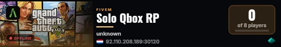Solo Qbox RP live status badge