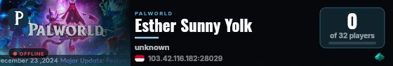 Esther Sunny Yolk live status badge