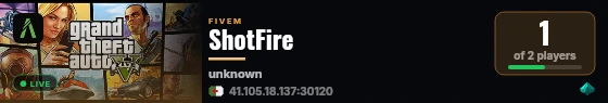 ShotFire live status badge