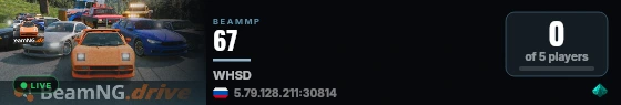 67 live status badge