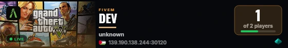 DEV live status badge