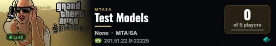Test Models live status badge