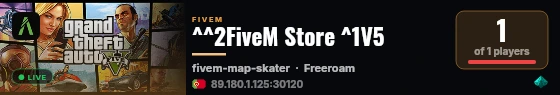 ^^2FiveM Store ^1V5 live status badge