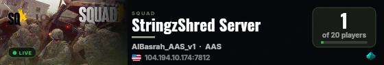 StringzShred Server live status badge