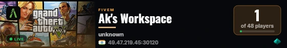 Ak's Workspace live status badge