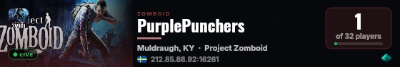 PurplePunchers live status badge