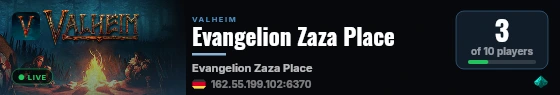 Evangelion Zaza Place live status badge