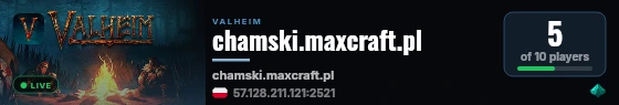 chamski.maxcraft.pl live status badge
