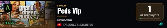 Peds Vip live status badge