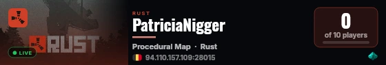 PatriciaNigger live status badge
