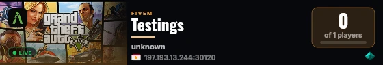 Testings live status badge