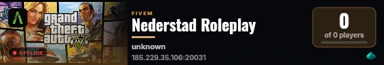 Nederstad Roleplay live status badge