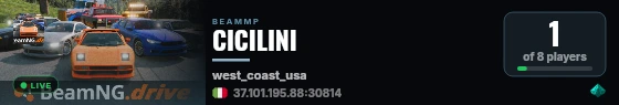 CICILINI live status badge