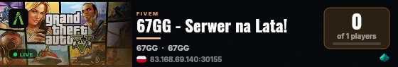 67GG - Serwer na Lata! live status badge