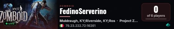 FedinoServerino live status badge