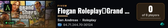 Flogan Roleplay│Grand Opening Soon│Competitive│Roleplay│Medium Economy│Leaderboards│No Cheating live status badge
