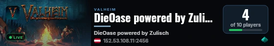 DieOase powered by Zulisch live status badge
