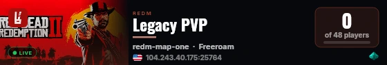 Legacy PVP live status badge