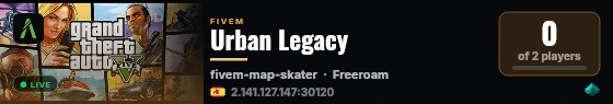 Urban Legacy live status badge