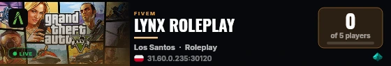 LYNX ROLEPLAY live status badge