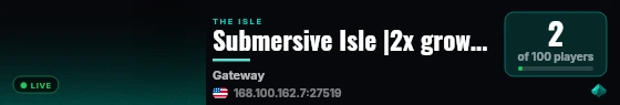 Submersive Isle |2x growth| live status badge