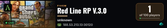 Red Line RP V.3.0 live status badge