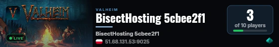 BisectHosting 5cbee2f1 live status badge