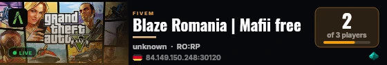 Blaze Romania | Mafii free live status badge