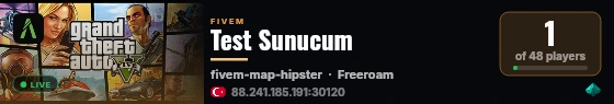Test Sunucum live status badge