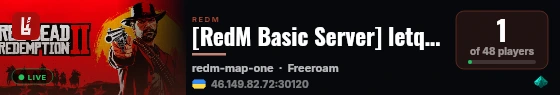 [RedM Basic Server] letqy-test live status badge
